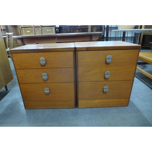 89 - A pair of Stag teak bedside chests of drawers