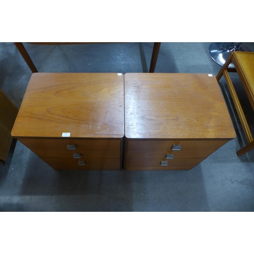 89 - A pair of Stag teak bedside chests of drawers