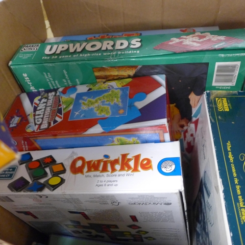 2260 - Box of board games inc. retro 1970's Upwords