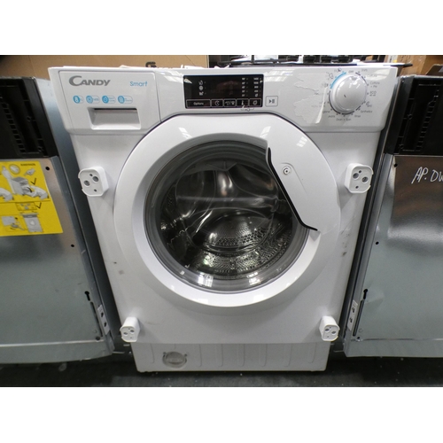 3233 - Candy Integrated Washing Machine (8kg) - H820xW600xD525, RRP £314.17 inc. VAT - model no.:- CBW 48D1... 