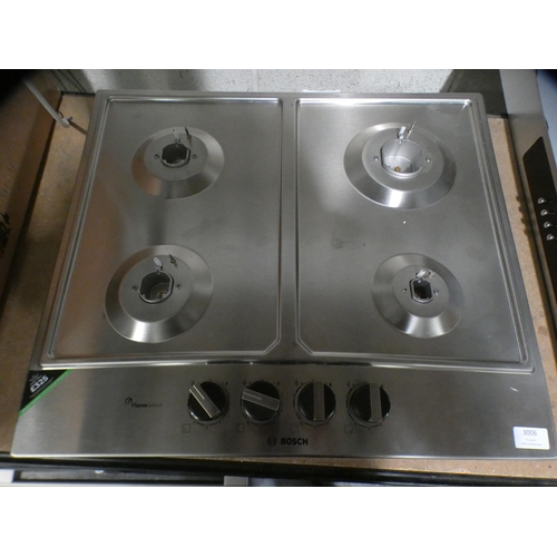 3252 - Bosch Gas 4 Burner Hob With Flameselect - H45xW582xD520, RRP £237.5 inc. VAT - model no.:- PCP6A5B90... 