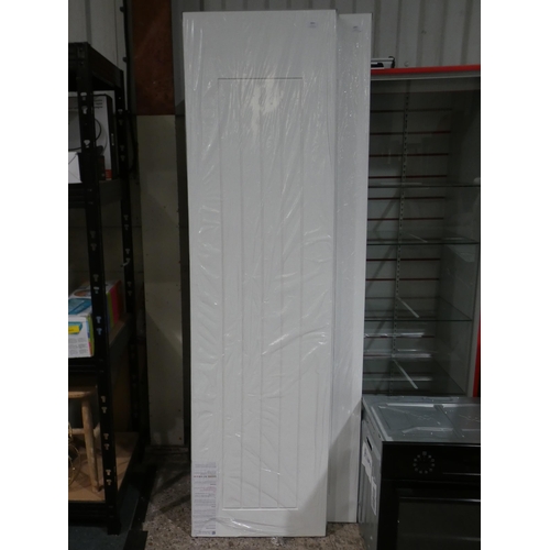 3001 - Two white primed Suffolk internal doors (1981 x 533 x 35mm ) * This lot is subject to VAT