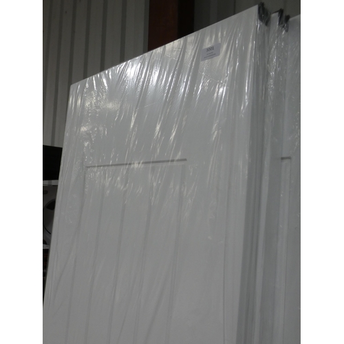 3001 - Two white primed Suffolk internal doors (1981 x 533 x 35mm ) * This lot is subject to VAT