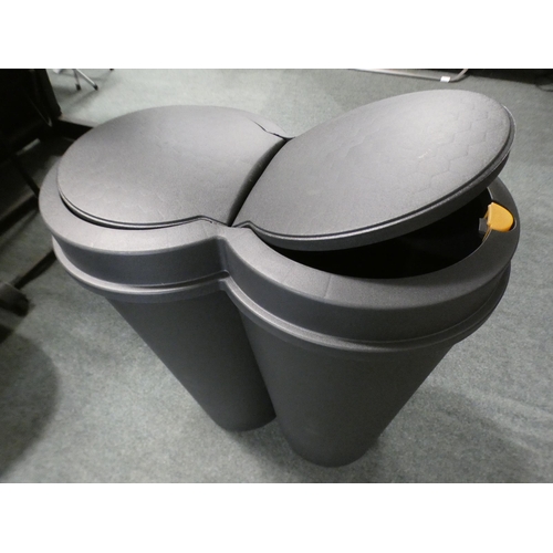 3042 - Duo grey plastic 50L sensor bin * This lot is subject to VAT