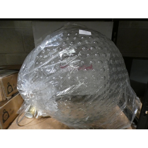 3121 - Rabalux Victoria glass pebbled dome pendant light * This lot is subject to VAT