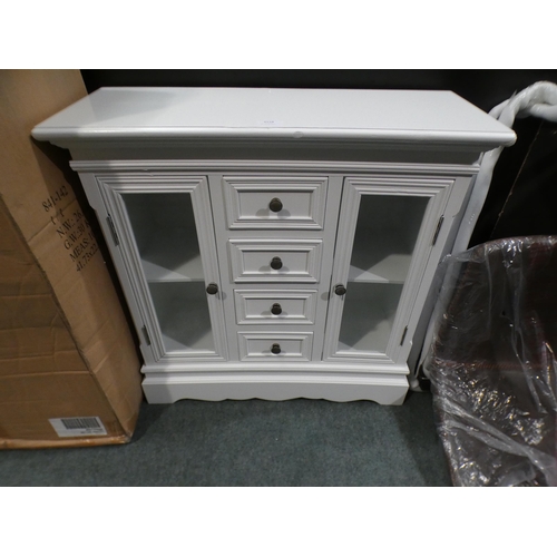 3158 - White four drawer, two door freestanding cabinet * This lot is subject to VAT