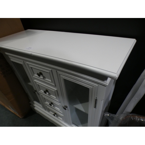 3158 - White four drawer, two door freestanding cabinet * This lot is subject to VAT