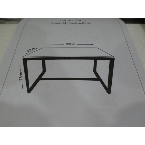 3164 - Black and oak effect coffee table - 75cm x 80cm x 120cm * This lot is subject to VAT