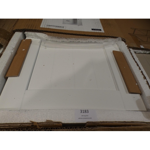 3183 - White four drawer, one door floorstanding unit * This lot is subject to VAT