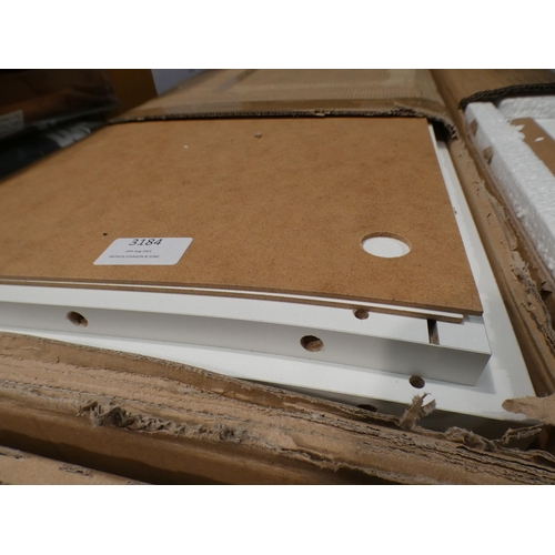 3184 - White 'Atlanta' vanity unit/base - 60.5cm x 94cm * This lot is subject to VAT