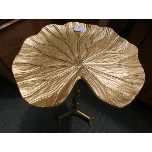 3202 - Gold leaf design small occasional table * This lot is subject to VAT