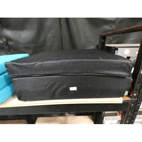 3254 - Black fabric fold-out day bed * This lot is subject to VAT