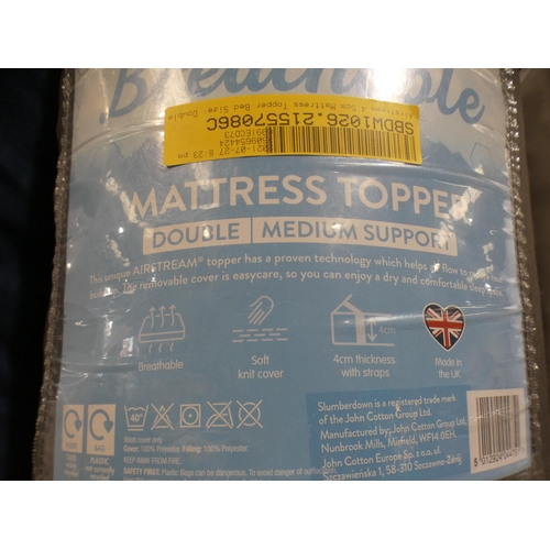 3273 - Double airstream breathable mattress topper * This lot is subject to VAT