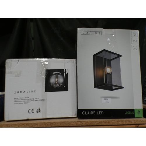 3279 - An outdoor wall lamp and an indoor ceiling light * This lot is subject to VAT