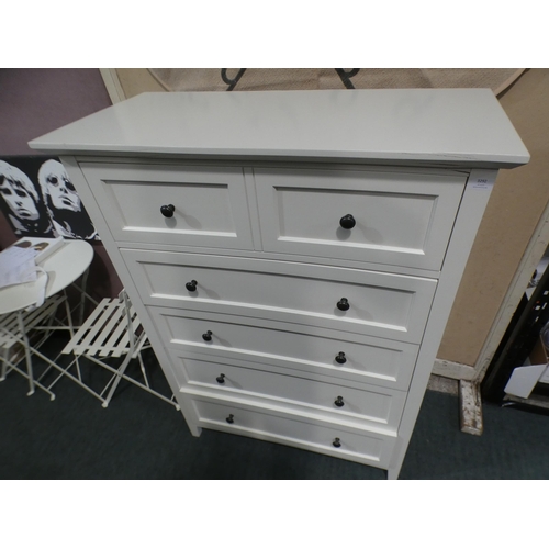 3292 - White freestanding chest of six drawers * This lot is subject to VAT