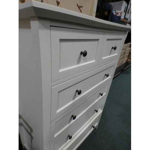 3292 - White freestanding chest of six drawers * This lot is subject to VAT