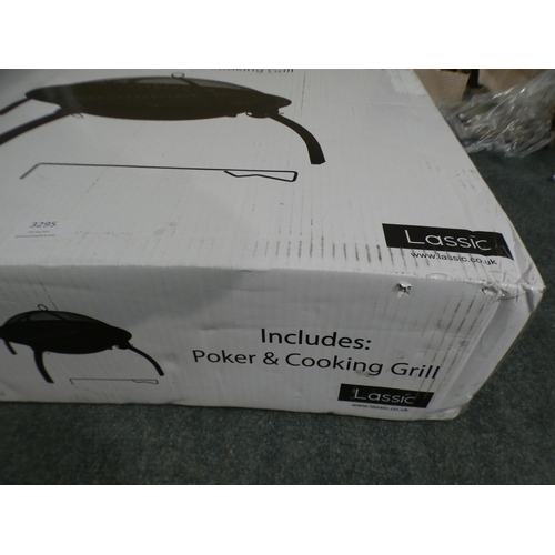 3295 - Large black foldable fire pit * This lot is subject to VAT