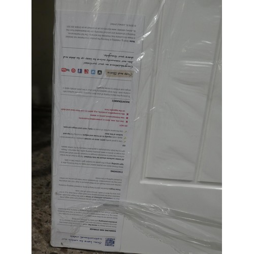 3002 - Two white primed Suffolk internal doors (1981 x 533 x 35mm ) * This lot is subject to VAT