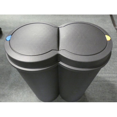 3043 - Duo grey plastic 50L sensor bin * This lot is subject to VAT