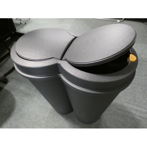 3043 - Duo grey plastic 50L sensor bin * This lot is subject to VAT