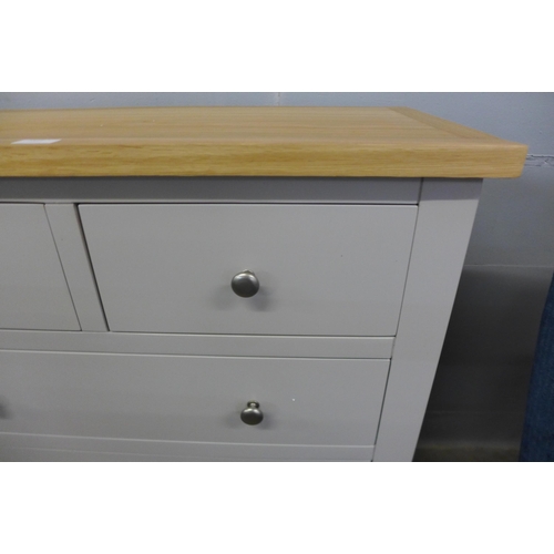 1515 - A Salisbury grey painted oak 2 over 3 chest of drawers, slight marks, missing foot pad (LP-203-G)  *... 