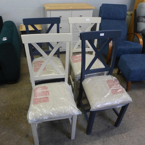 1518 - Two pairs of Rutland oak painted chairs (RA-CHF-TR) * this lot is subject to VAT