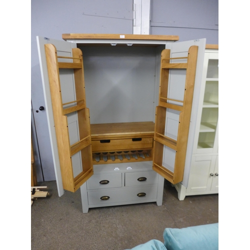 1535 - A Hampshire grey large larder unit, Damage to right hand door near hinges (LARL-PGREY) * this lot is... 