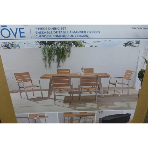 1561 - An Ove Decors Pompano seven piece dining set, RRP £833.33 + VAT (4061-11 ) * This lot is subject to ... 