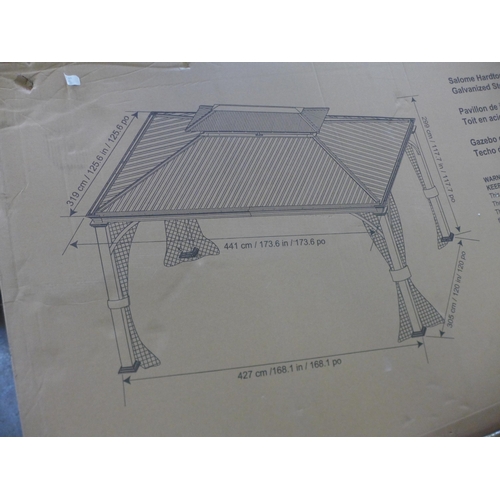 1562 - A Salome hardtop gazebo with netting (10 x 14), RRP £1158.33 + VAT (4061-14 ) * This lot is subject ... 