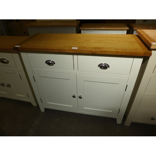 1630C - A Chester white painted oak 2 door medium sideboard marks (NC-STS-W)  *This lot is subject to VAT