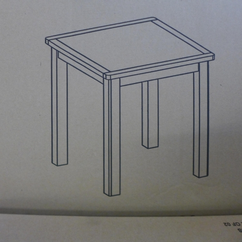 1774 - A Rutland truffle painted oak fixed top table, boxed unchecked * this lot is subject to VAT