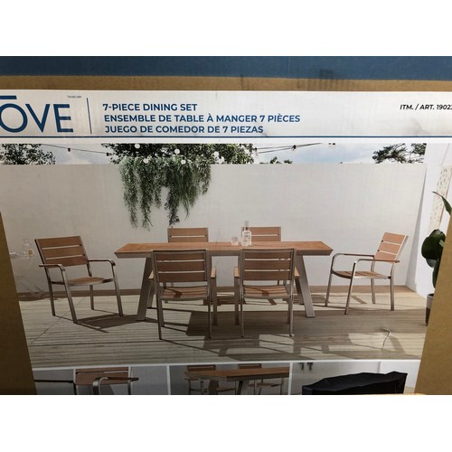 1555 - An Ove Decors Pompano seven piece dining set, RRP £833.33 + VAT (4061-2 ) * This lot is subject to V... 