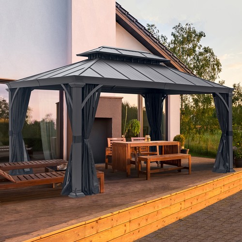 1562 - A Salome hardtop gazebo with netting (10 x 14), RRP £1158.33 + VAT (4061-14 ) * This lot is subject ... 