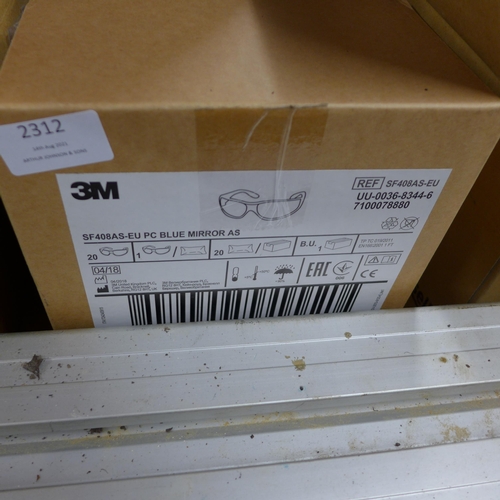 2312 - Box of 3M safety glasses