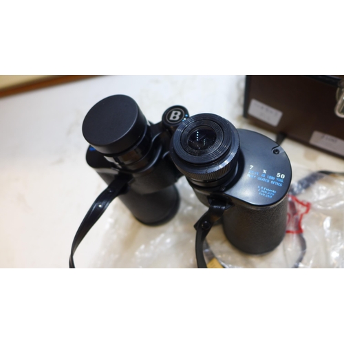 2100 - A pair of 7 x 50 Bushnell binoculars in case