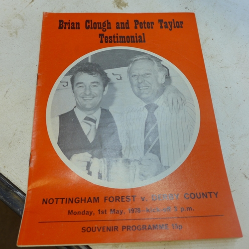 2109 - 309 Nottingham Forest home and away programmes, 1977 to 1989, plus genuine Malmo flag from European ... 