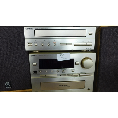 2174 - Yamaha mini system CD player with cassette, model CRX-M5