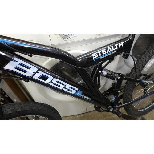 2190 - Boss Stealth (blue and black) full suspension twin disc Shimano equipped MTB - unused - slight cosme... 