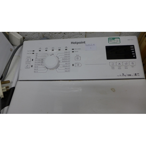 2195 - Hotpoint top loader 7kg, 1200rpm washing machine (WMTF722H) - W