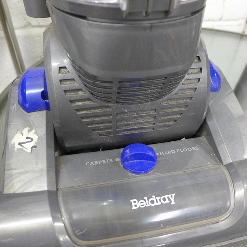 2209 - Beldray upright vacuum cleaner and Beldray steamer