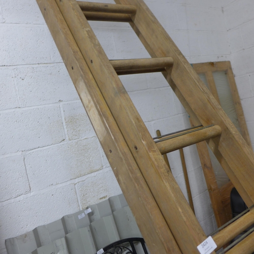 2424 - Double 13 rung wooden ladder