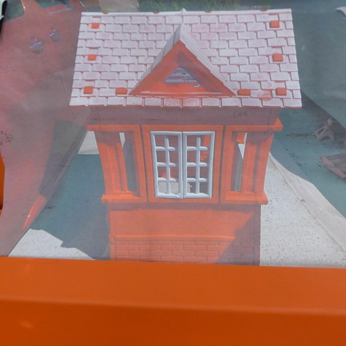 2427 - Plastic Wendy House with windows and doors - complete with fittings