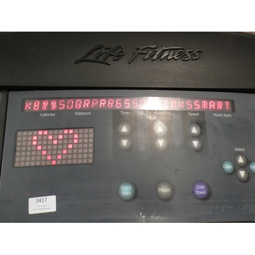 3087 - Life Fitness 9100 commercial treadmill, 211L x 94 W x 158H * this lot is subject to vat