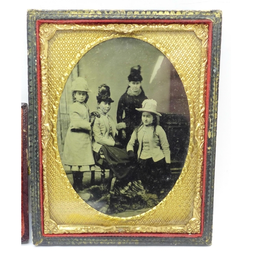 632 - Three Ambrotype framed photographs