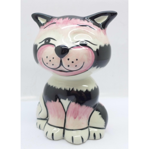 638 - A Lorna Bailey Mack the Cat, 13cm, signed on the base