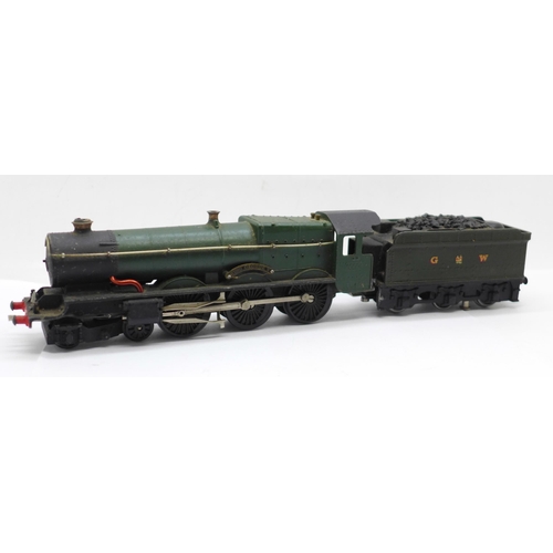 644 - A Graham Farish model rail locomotive and tender, King George V, Great Western