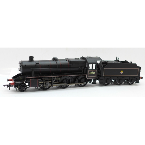 646 - Bachmann Branch-Line model railway, Stanier Mogul 42969 BR lined black early emblem 2-6-0, boxed