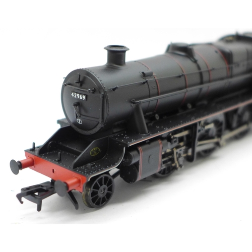 646 - Bachmann Branch-Line model railway, Stanier Mogul 42969 BR lined black early emblem 2-6-0, boxed