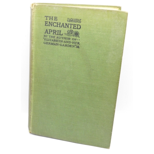 650 - Elizabeth Von Arnim; The Enchanted April, 1923 reprint, published by Macmillan & Co.