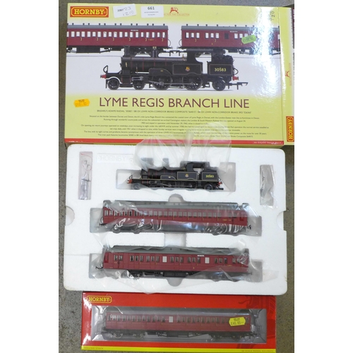 661 - A Hornby R3398 Lyme Regis Branch Line, BR (Early) Adams Radial, Limited Edition of 1000, and a Hornb... 